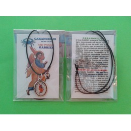 Medalha do Anjo Gabriel Signo Caranguejo com fio