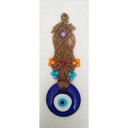 Pendente Olho Turco e Macramé  (+- 6 cm)