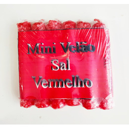 Pack 6 und mini velas sal vermelho