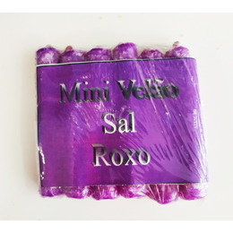 Pack 6 und mini velas sal Roxo