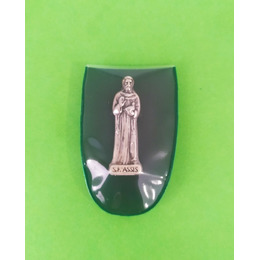 Mini bolsa com imagem de São Francisco de Assis