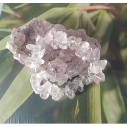 Pulseira Mineral Quartzo Cristal