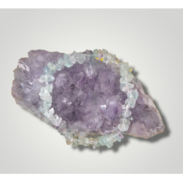 Pulseira Mineral Chip Fluorite