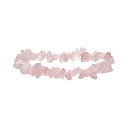 Pulseira Mineral Chip Quartzo Rosa